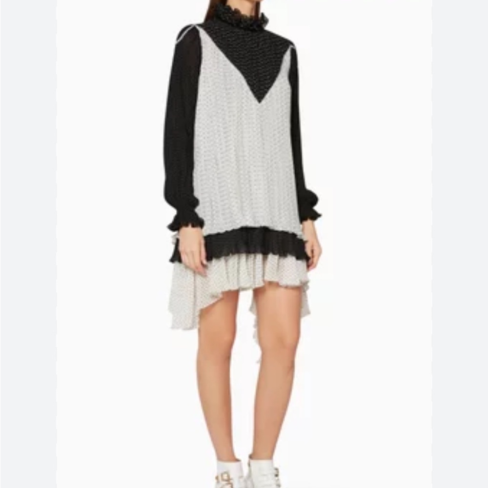 LUG VON SIGA Striped Asymmetrical Tunic Dress Top size 38